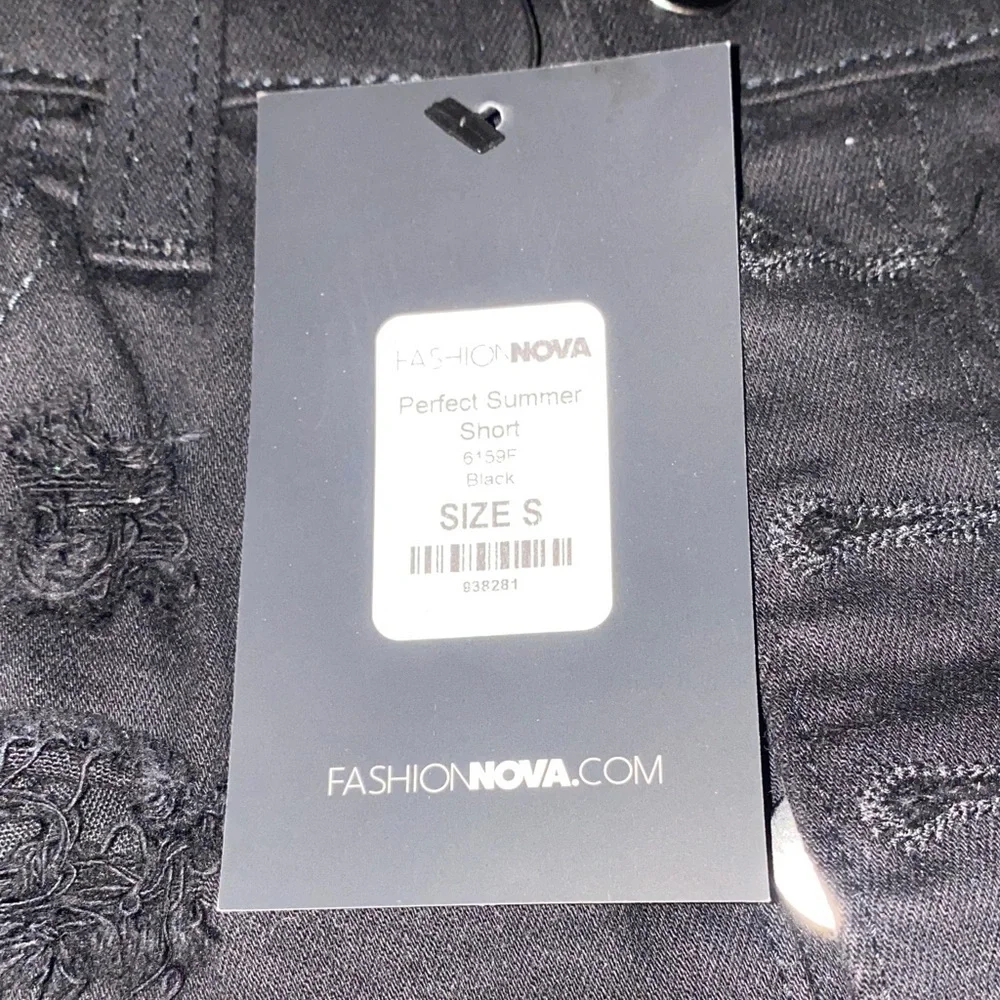 Fashion Nova Black High-Waist Distressed Denim Shorts